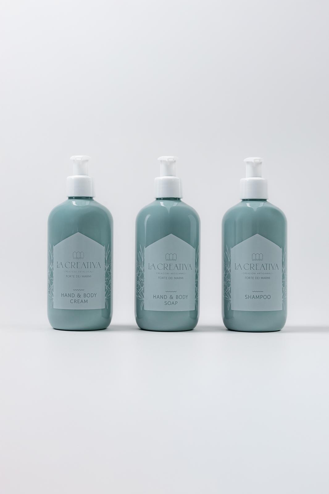 Set Hand & Body cream, Shampoo, Hand & Body soap